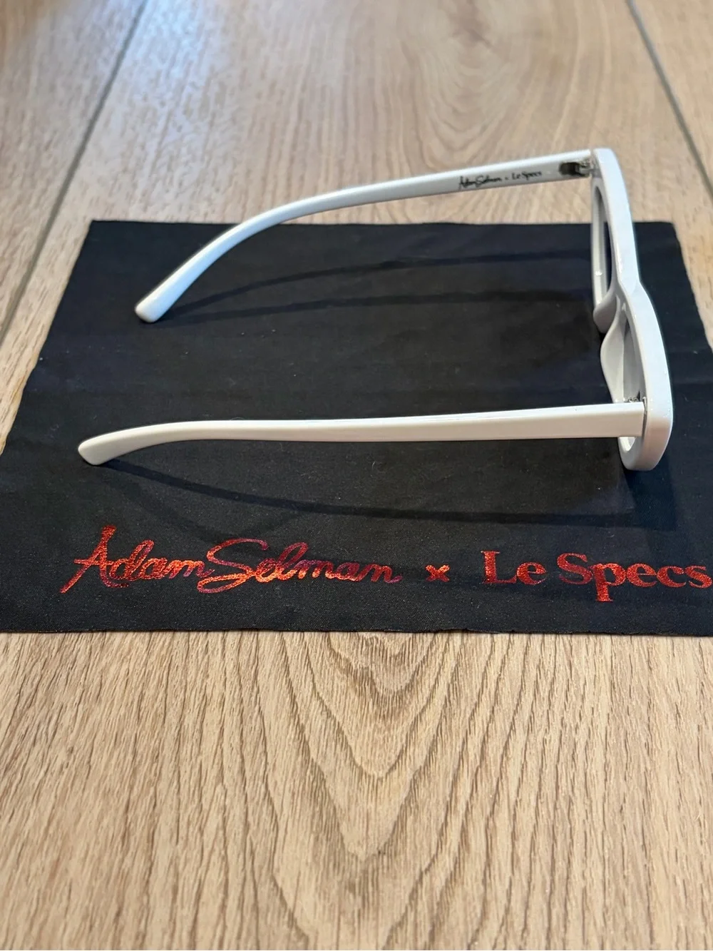 Adam Selman x Le Specs The Last Lolita White Cat Eye Sunglasses
